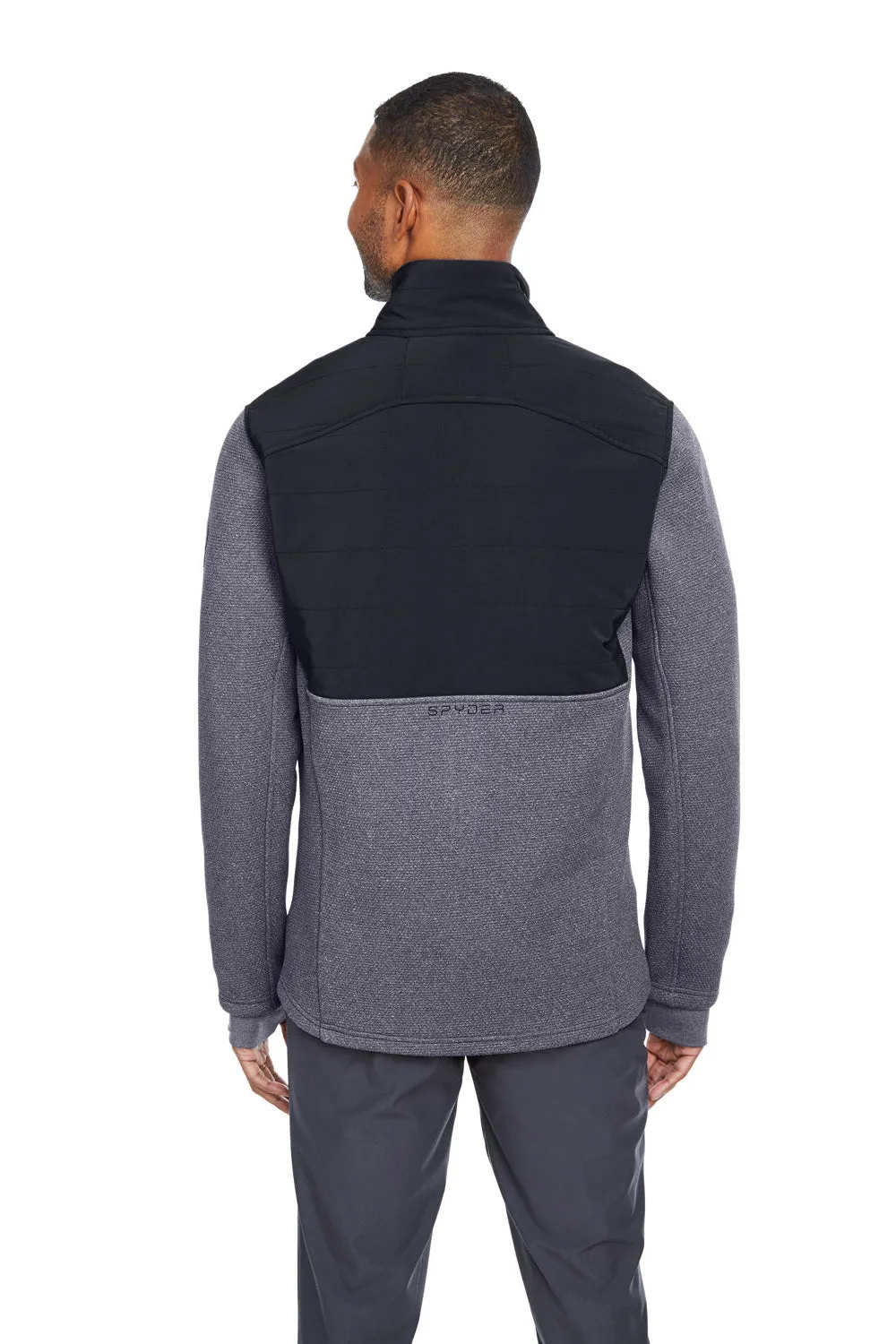 Spyder Mens Pursuit Full Zip Jacket - Heather Frontier Blue/Black