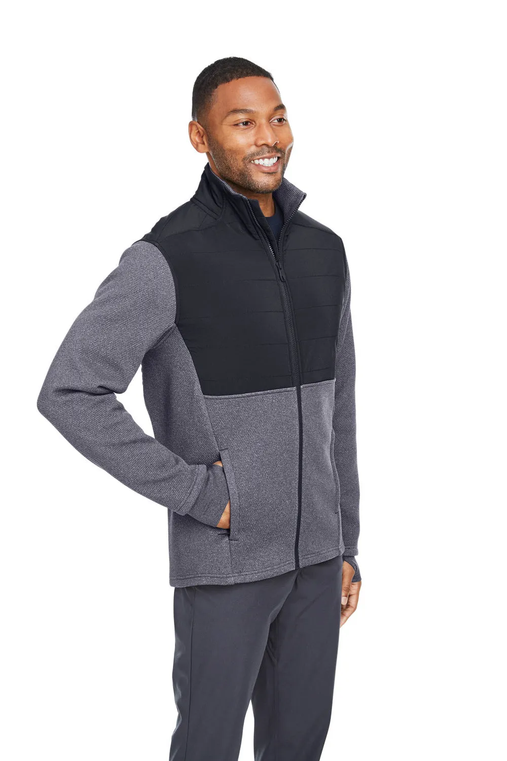 Spyder Mens Pursuit Full Zip Jacket - Heather Frontier Blue/Black