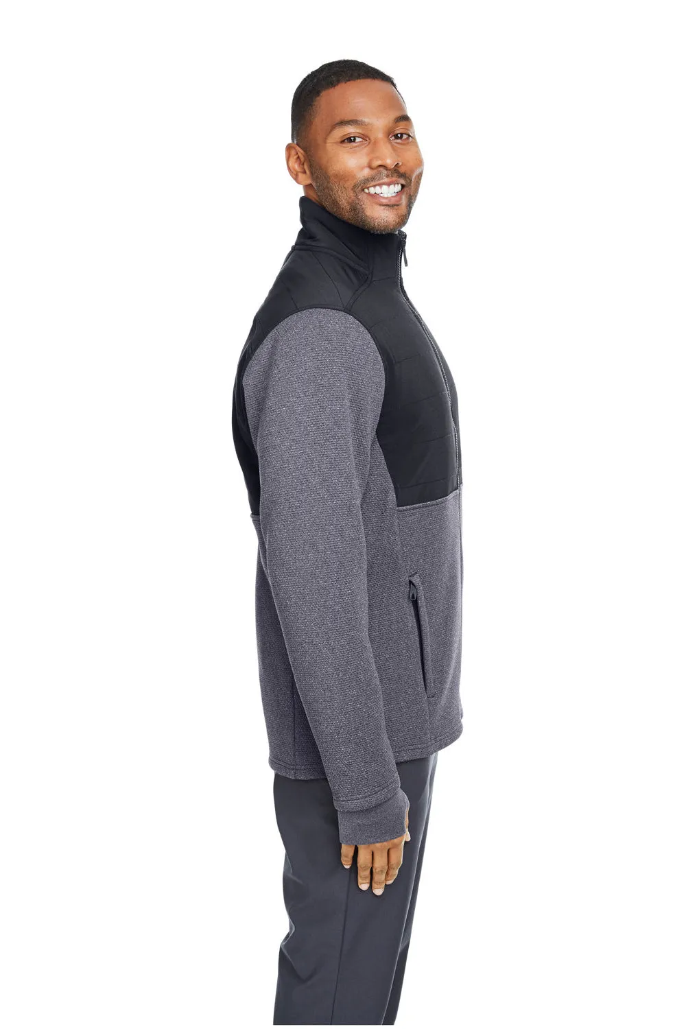 Spyder Mens Pursuit Full Zip Jacket - Heather Frontier Blue/Black