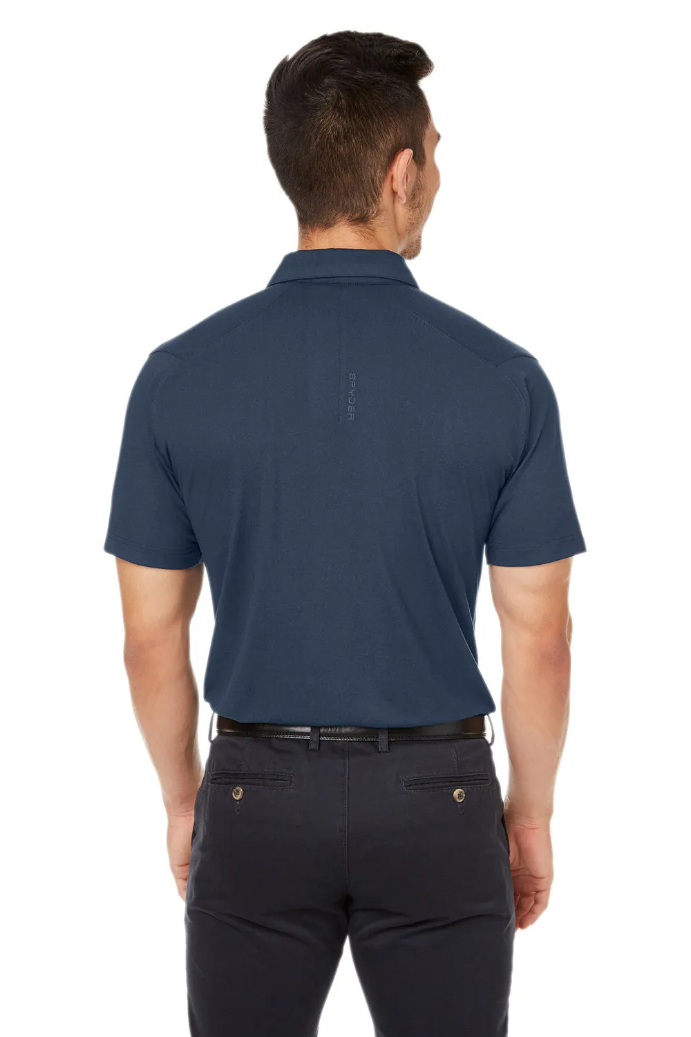Spyder Mens Spyre Short UPF 40  Sleeve Polo Shirt - Frontier Blue Frost