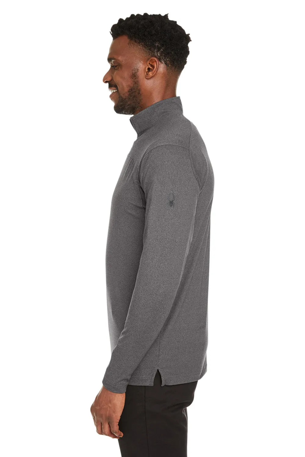 Spyder Mens Spyre UPF 40  1/4 Zip Sweatshirt - Black Frost