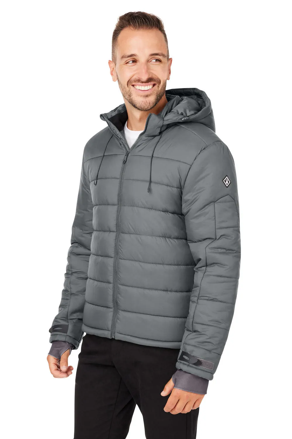 Spyder Mens Summit Challenger Full Zip Hooded Jacket - Polar Grey
