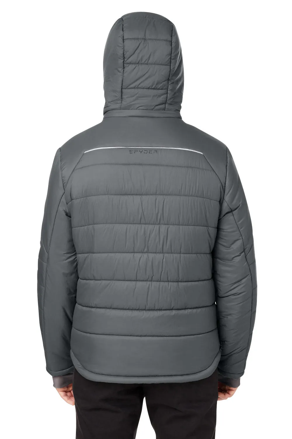 Spyder Mens Summit Challenger Full Zip Hooded Jacket - Polar Grey