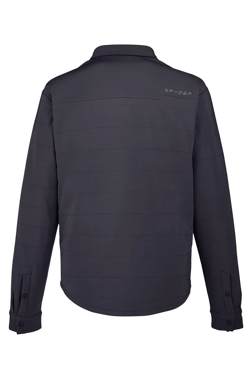 Spyder Mens Transit Full Snap Down Shirt Jacket - Black