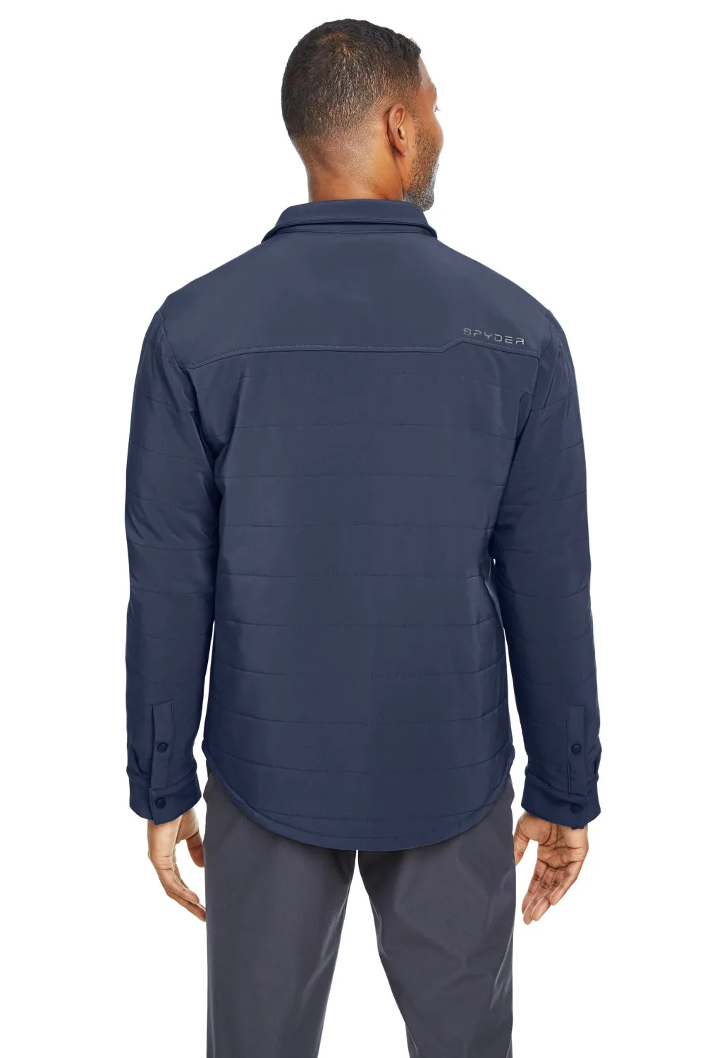 Spyder Mens Transit Full Snap Down Shirt Jacket - Frontier Blue