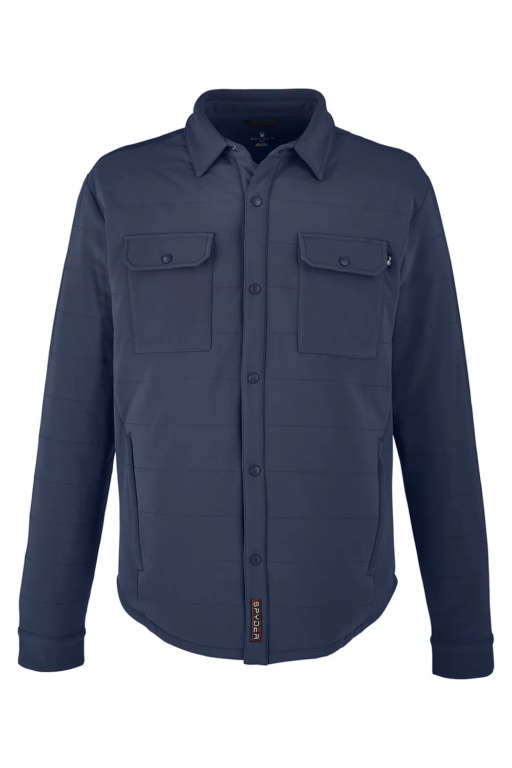 Spyder Mens Transit Full Snap Down Shirt Jacket - Frontier Blue