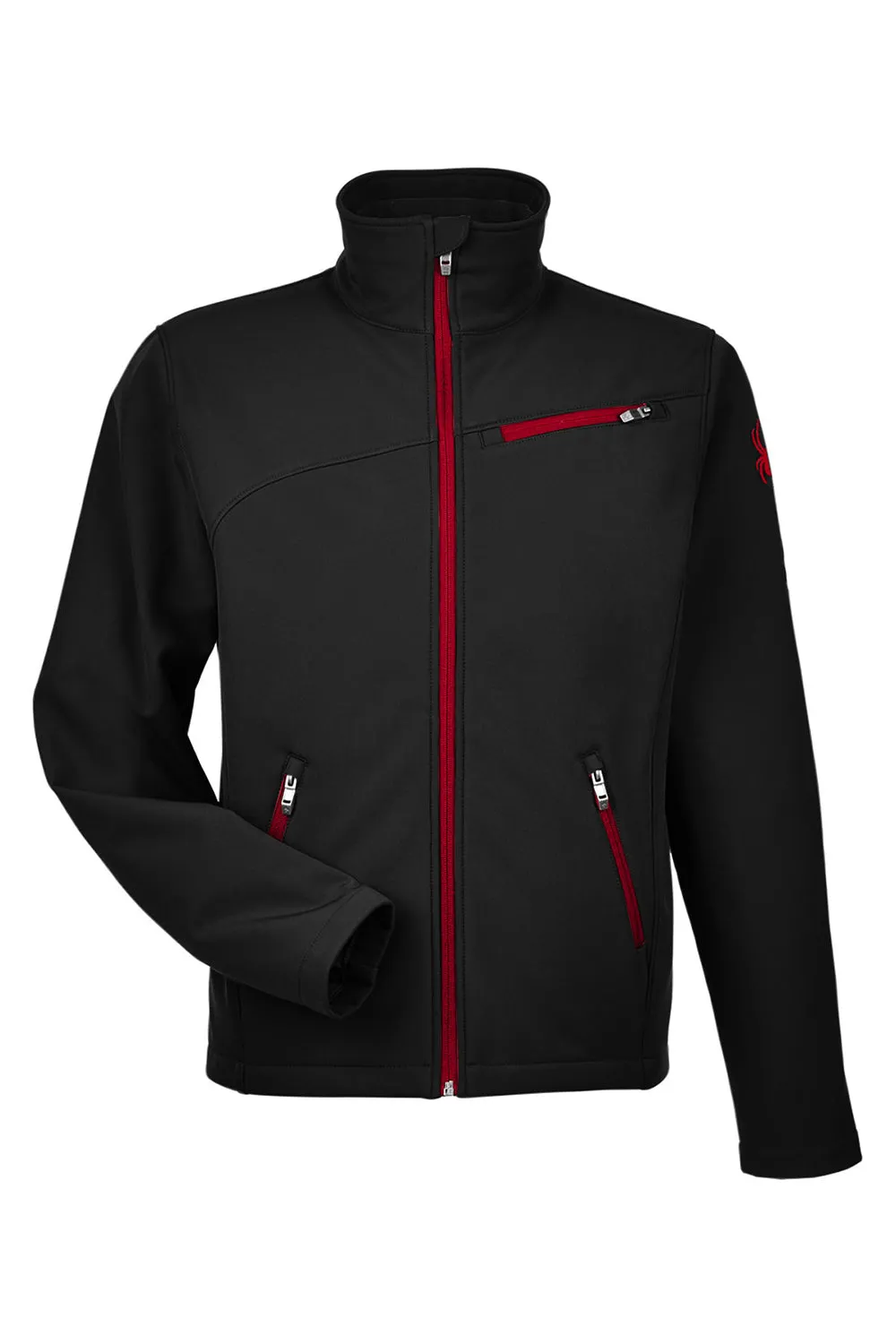 Spyder Mens Transport Full Zip Jacket - Black/Red