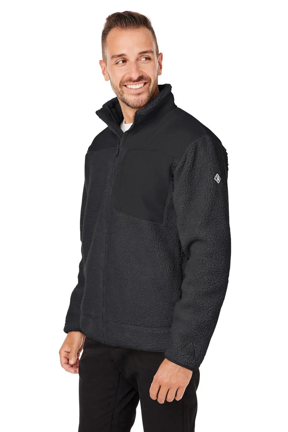 Spyder Mens Venture Sherpa Full Zip Jacket - Black