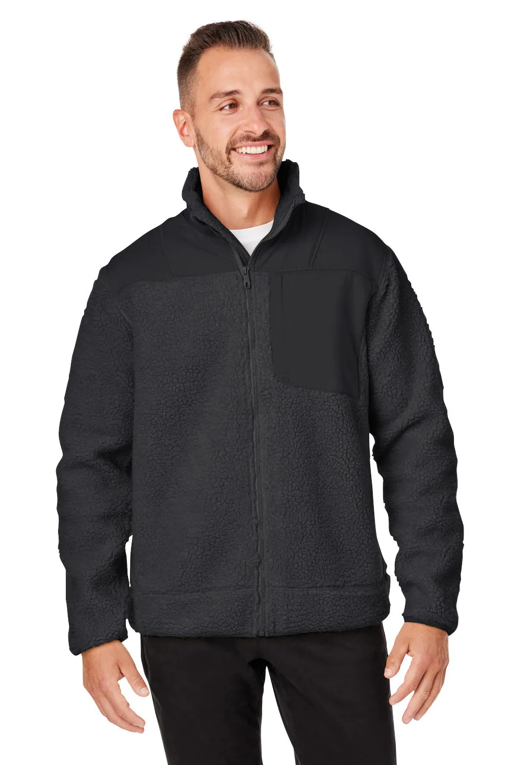 Spyder Mens Venture Sherpa Full Zip Jacket - Black