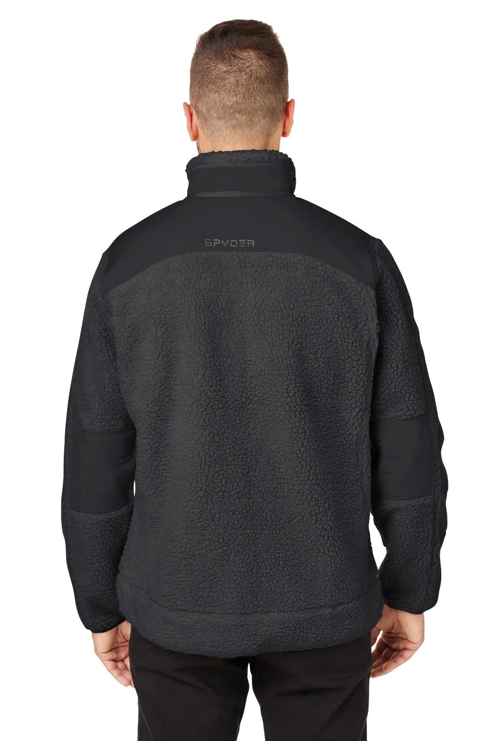 Spyder Mens Venture Sherpa Full Zip Jacket - Black