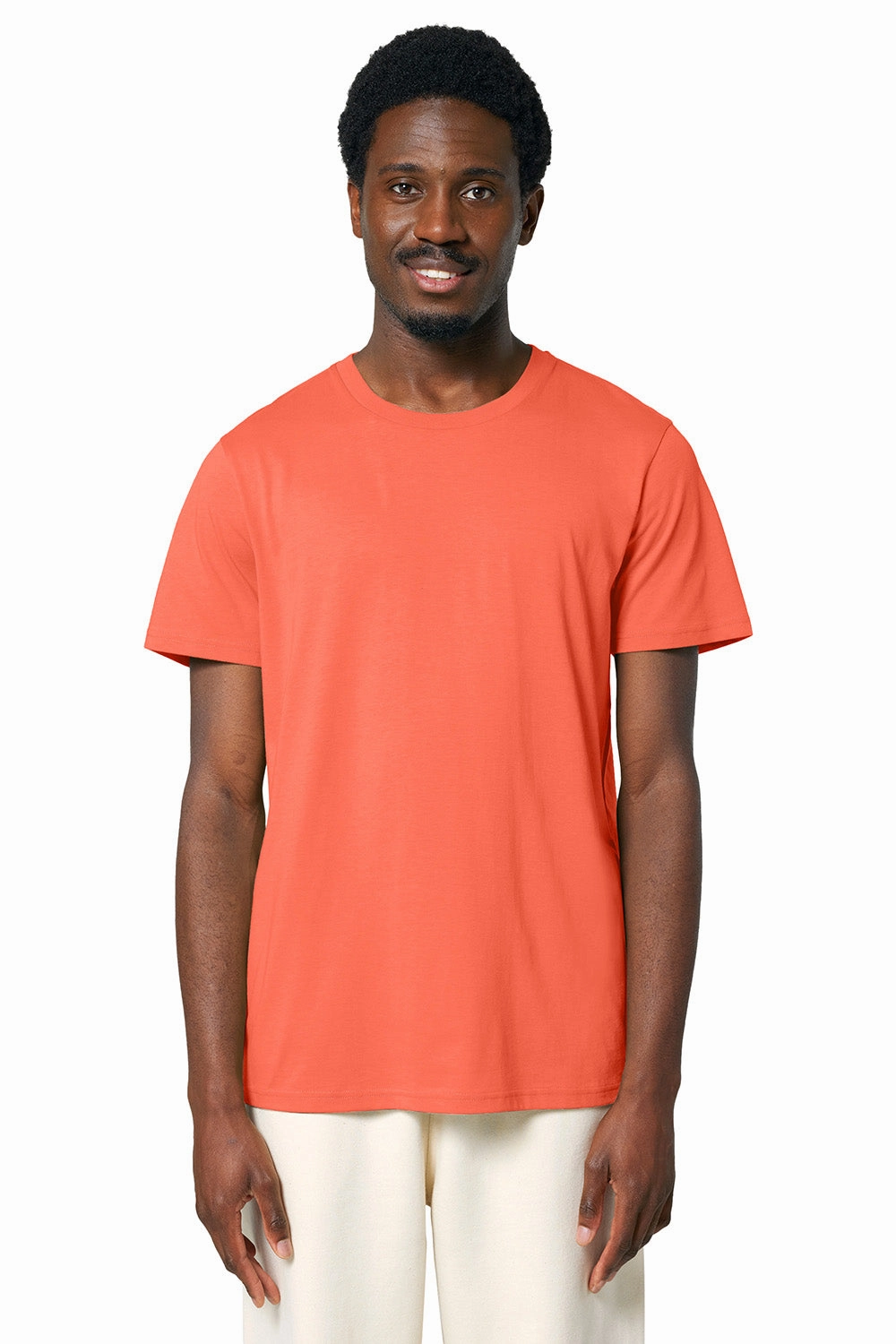 Stanley/Stella Mens Crafter Short Sleeve Crewneck T-Shirt - Fiesta Orange