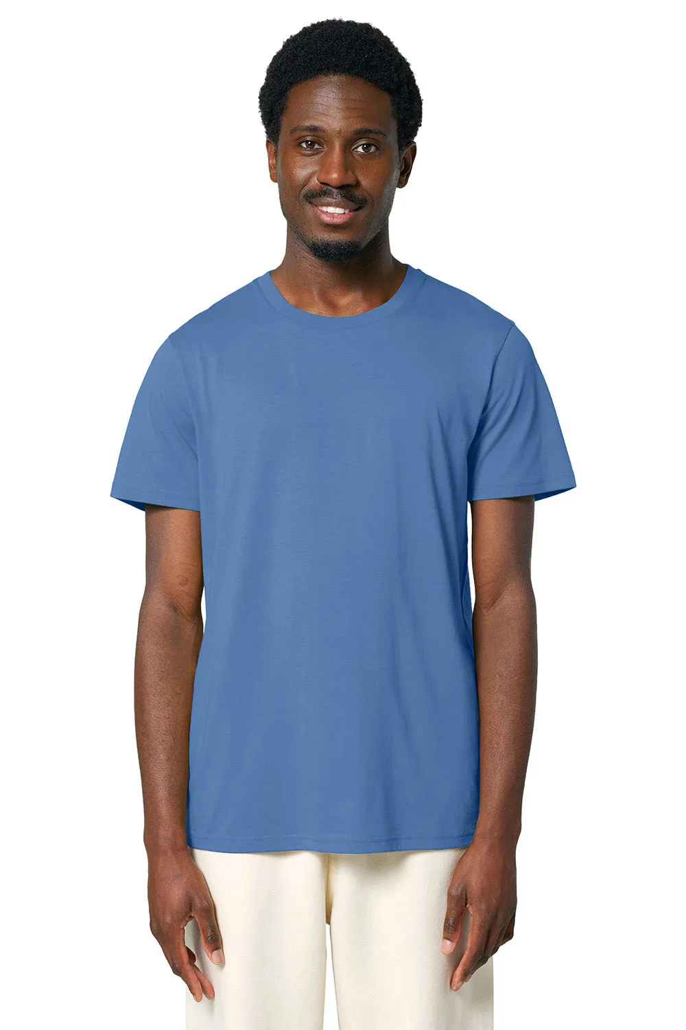 Stanley/Stella Mens Crafter Short Sleeve Crewneck T-Shirt - Bright Blue