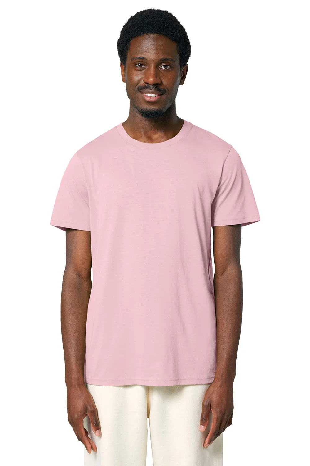 Stanley/Stella Mens Crafter Short Sleeve Crewneck T-Shirt - Cotton Pink