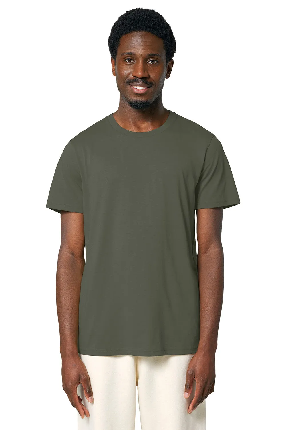 Stanley/Stella Mens Crafter Short Sleeve Crewneck T-Shirt - Khaki Green