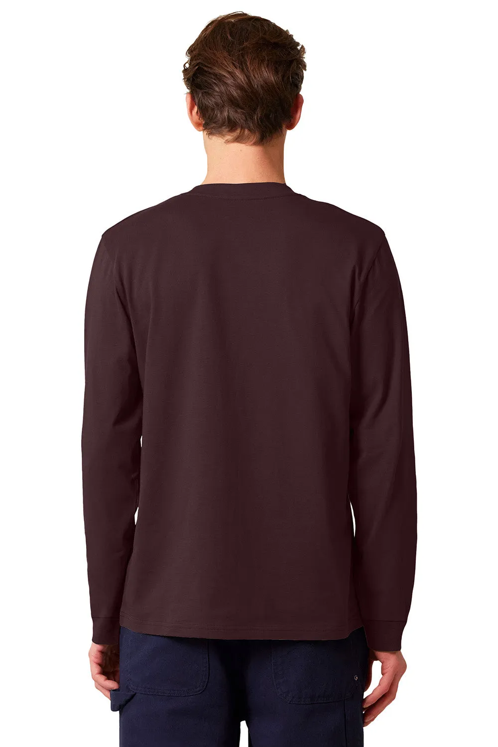 Stanley/Stella Mens Creator 2.0 Long Sleeve Crewneck T-Shirt - Red Brown