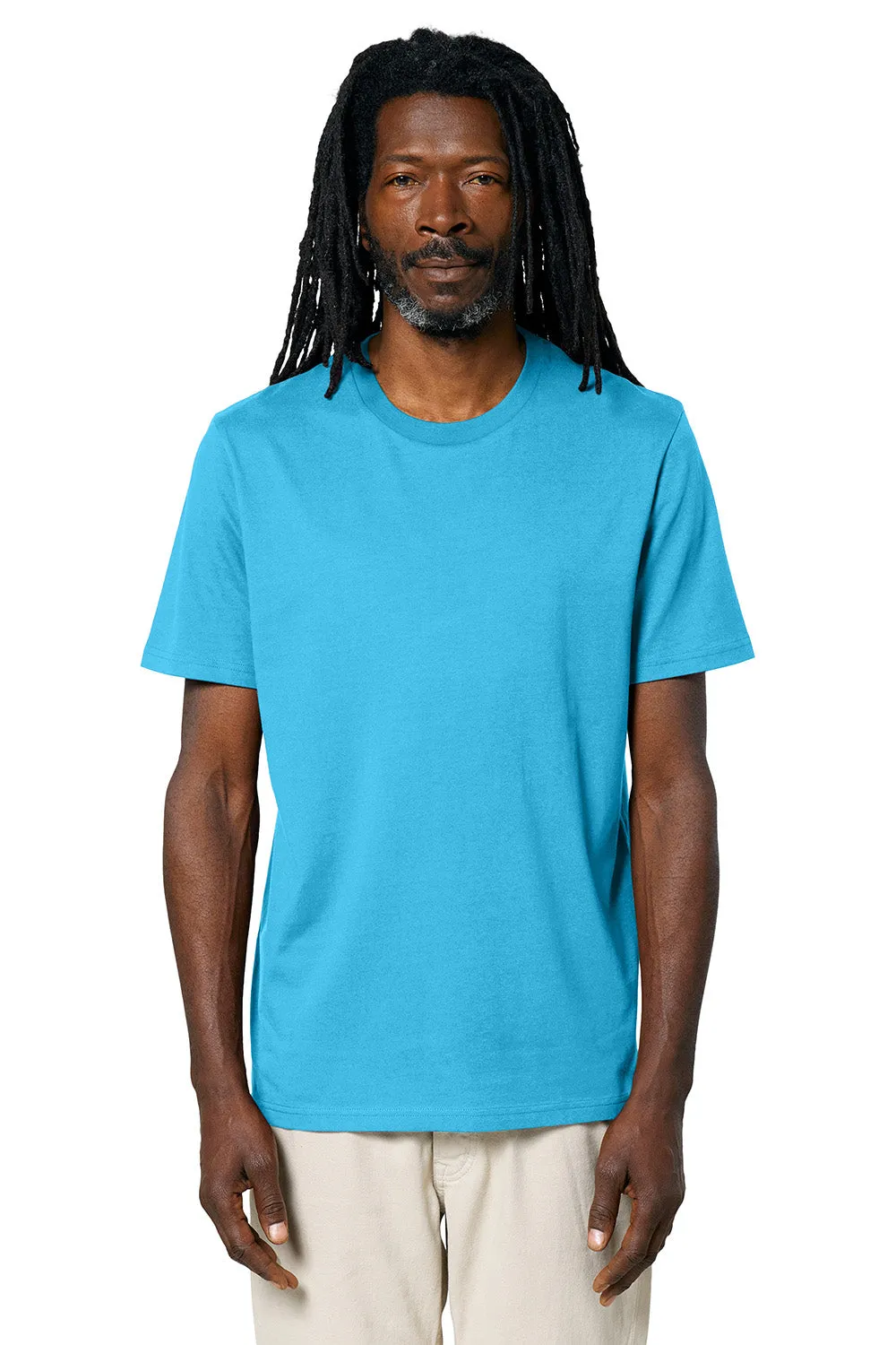 Stanley/Stella Mens Creator 2.0 Short Sleeve Crewneck T-Shirt - Aqua Blue