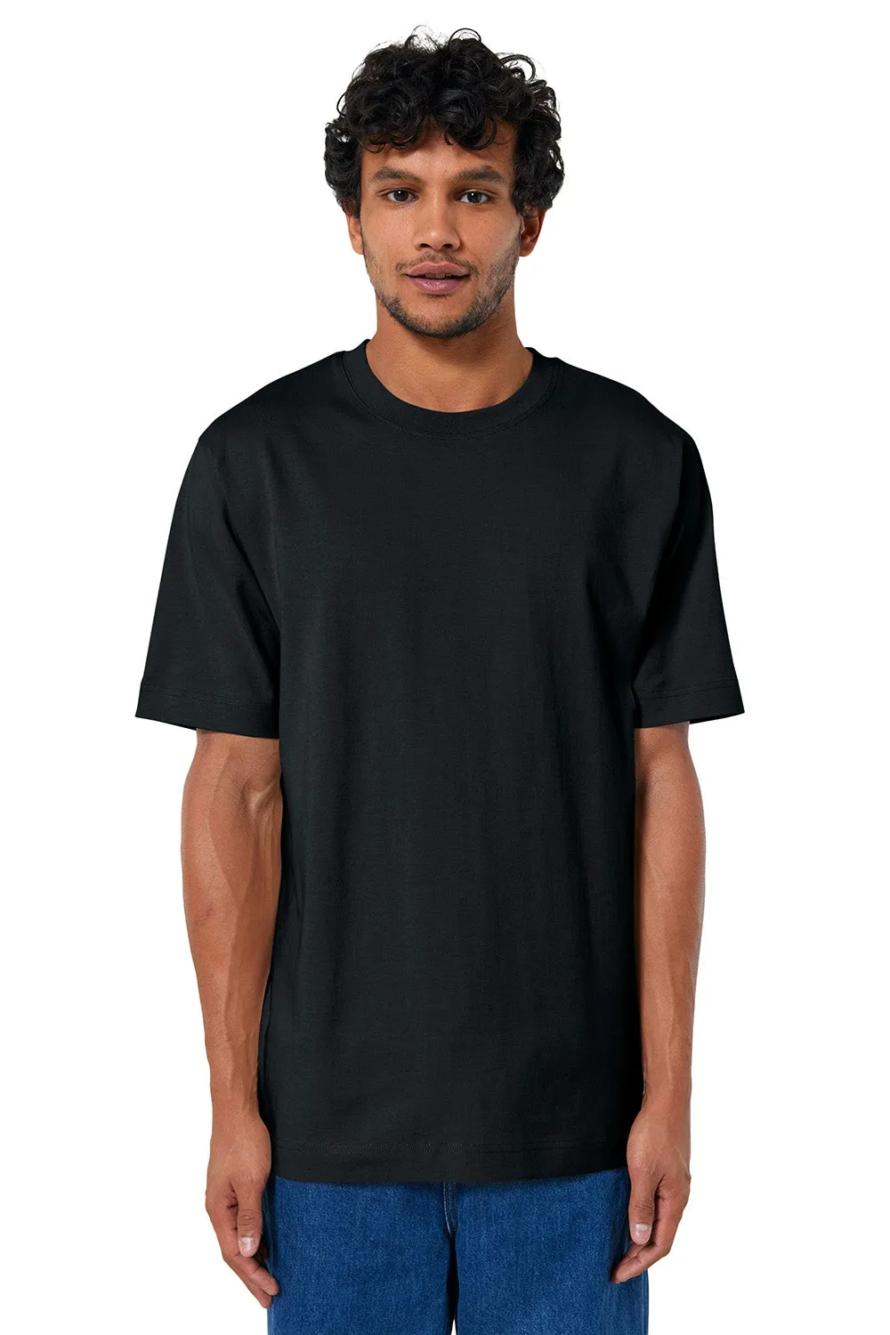 Stanley/Stella Mens Freestyler Heavyweight Short Sleeve Crewneck T-Shirt - Black