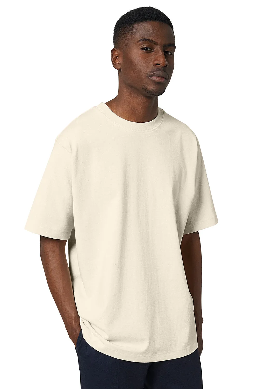 Stanley/Stella Mens Freestyler Heavyweight Short Sleeve Crewneck T-Shirt - Natural Raw