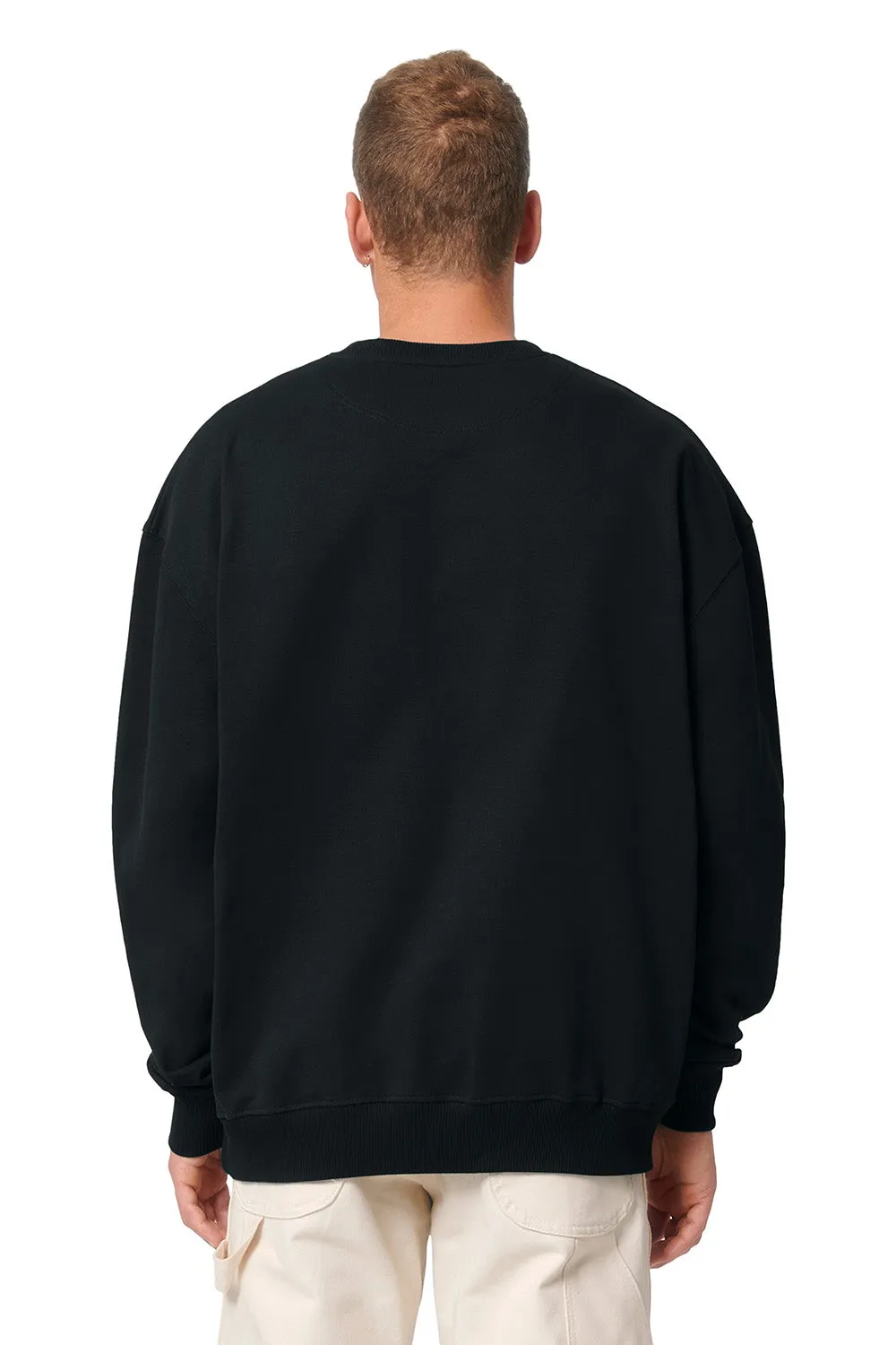 Stanley/Stella Mens Ledger Dry Crewneck Sweatshirt - Black