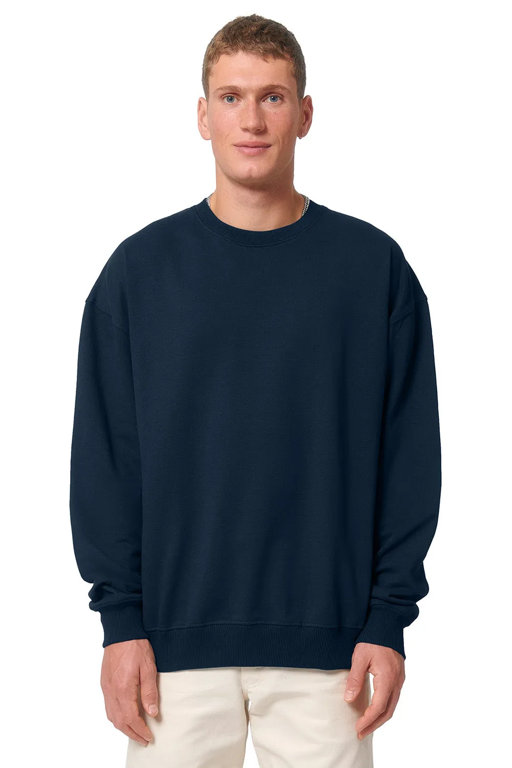 Stanley/Stella Mens Ledger Dry Crewneck Sweatshirt - French Navy Blue