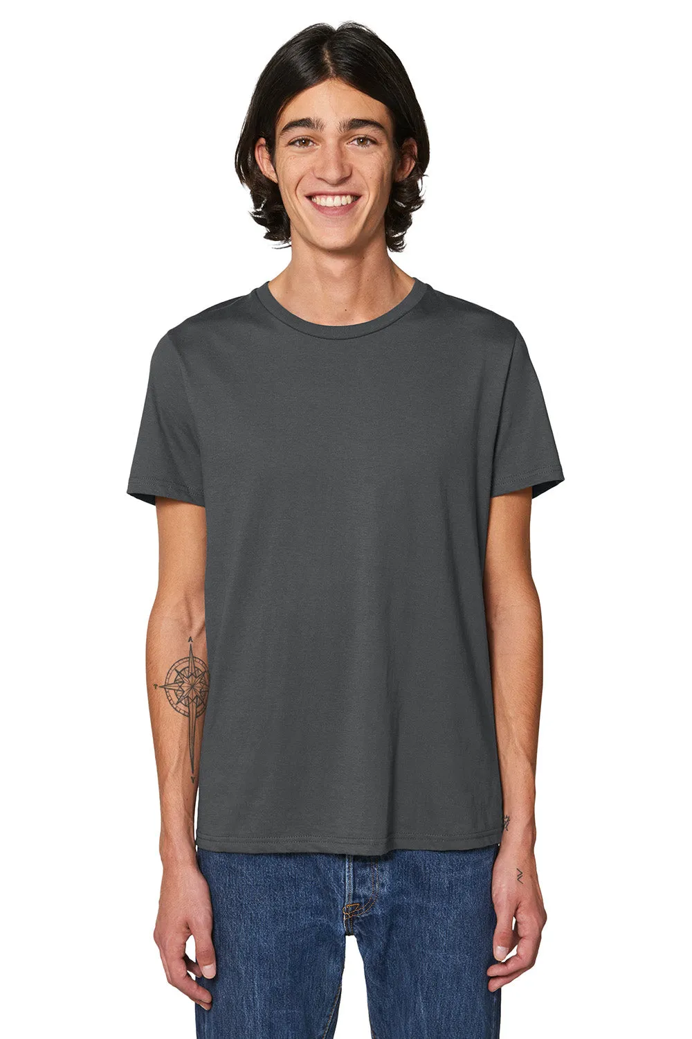 Stanley/Stella Mens Rocker Short Sleeve Crewneck T-Shirt - Anthracite Grey