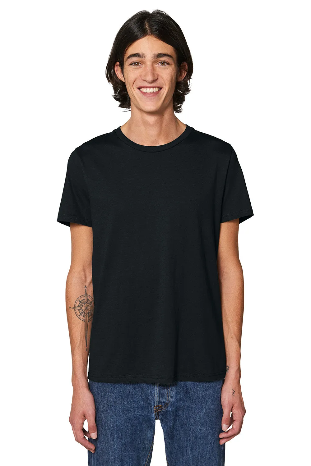 Stanley/Stella Mens Rocker Short Sleeve Crewneck T-Shirt - Black