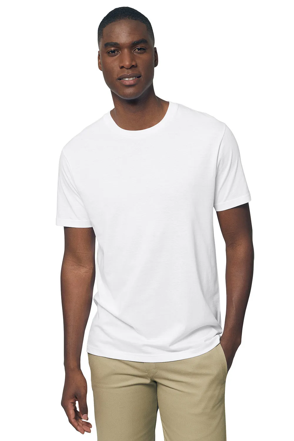 Stanley/Stella Mens Rocker Short Sleeve Crewneck T-Shirt - White