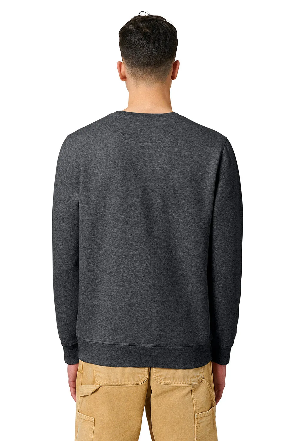 Stanley/Stella Mens Roller Crewneck Sweatshirt - Heather Dark Grey