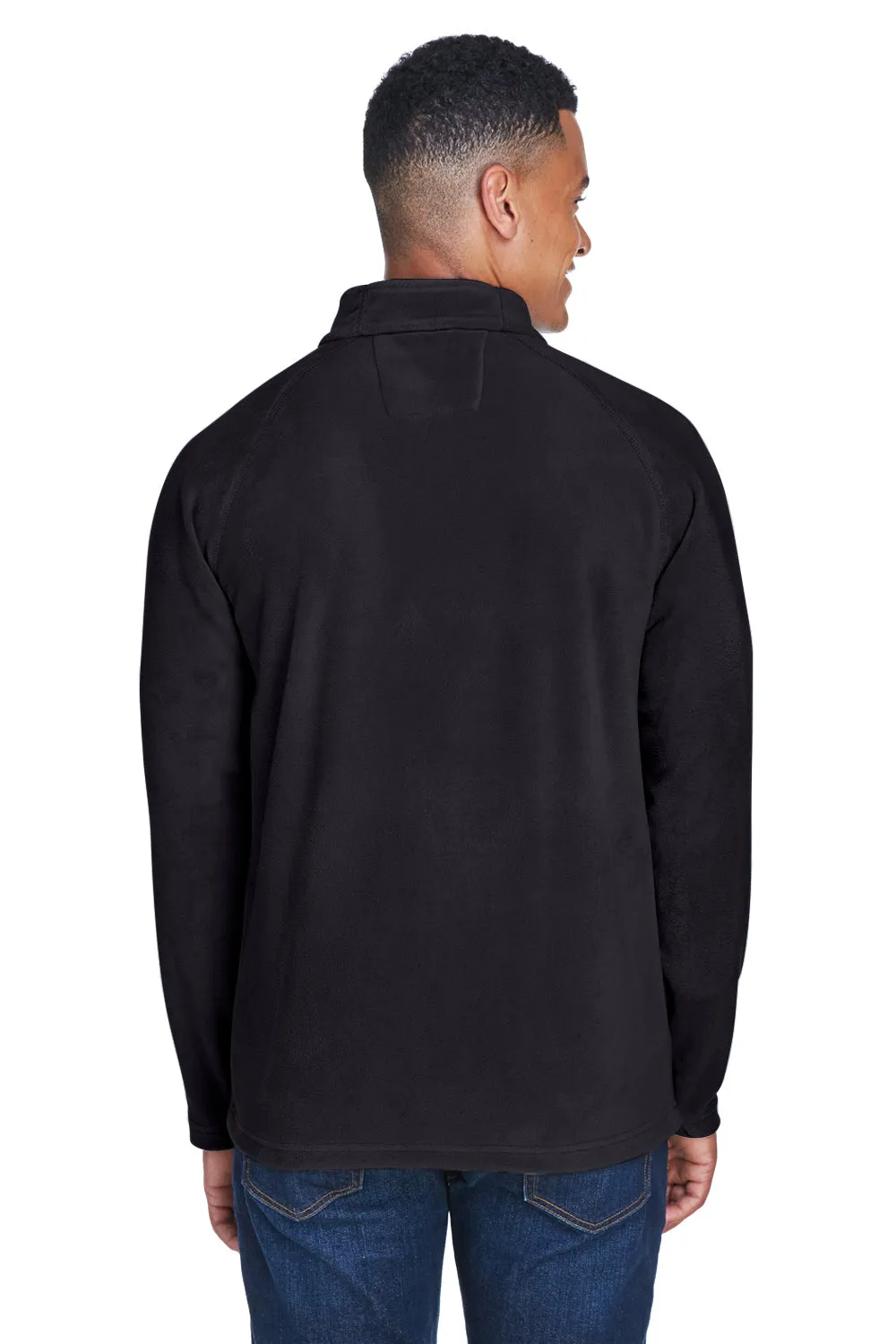 Team 365 Mens Campus Pill Resistant Microfleece Full Zip Jacket - Black