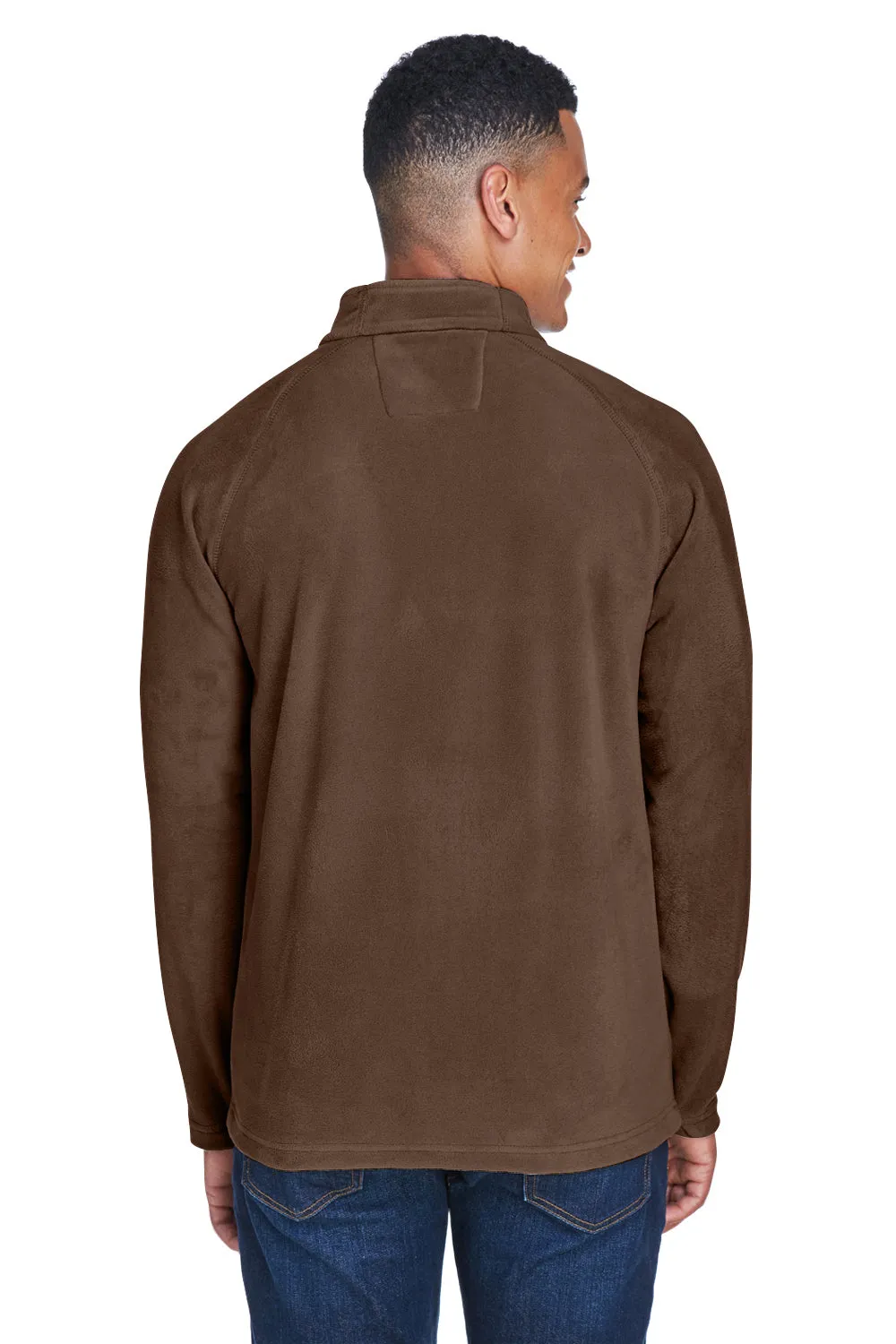 Team 365 Mens Campus Pill Resistant Microfleece Full Zip Jacket - Dark Brown