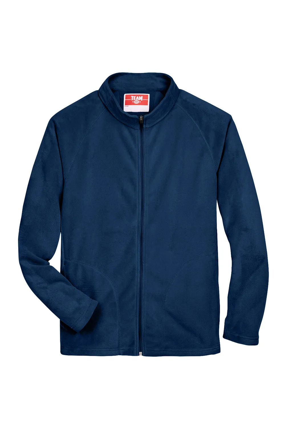 Team 365 Mens Campus Pill Resistant Microfleece Full Zip Jacket - Dark Navy Blue