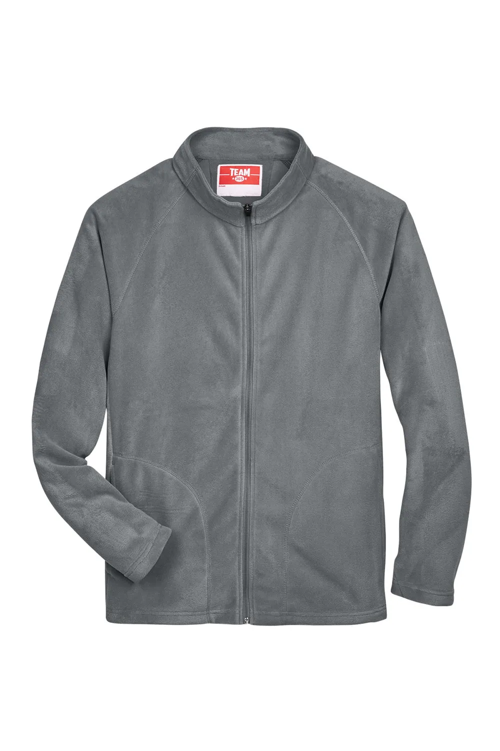 Team 365 Mens Campus Pill Resistant Microfleece Full Zip Jacket - Graphite Grey