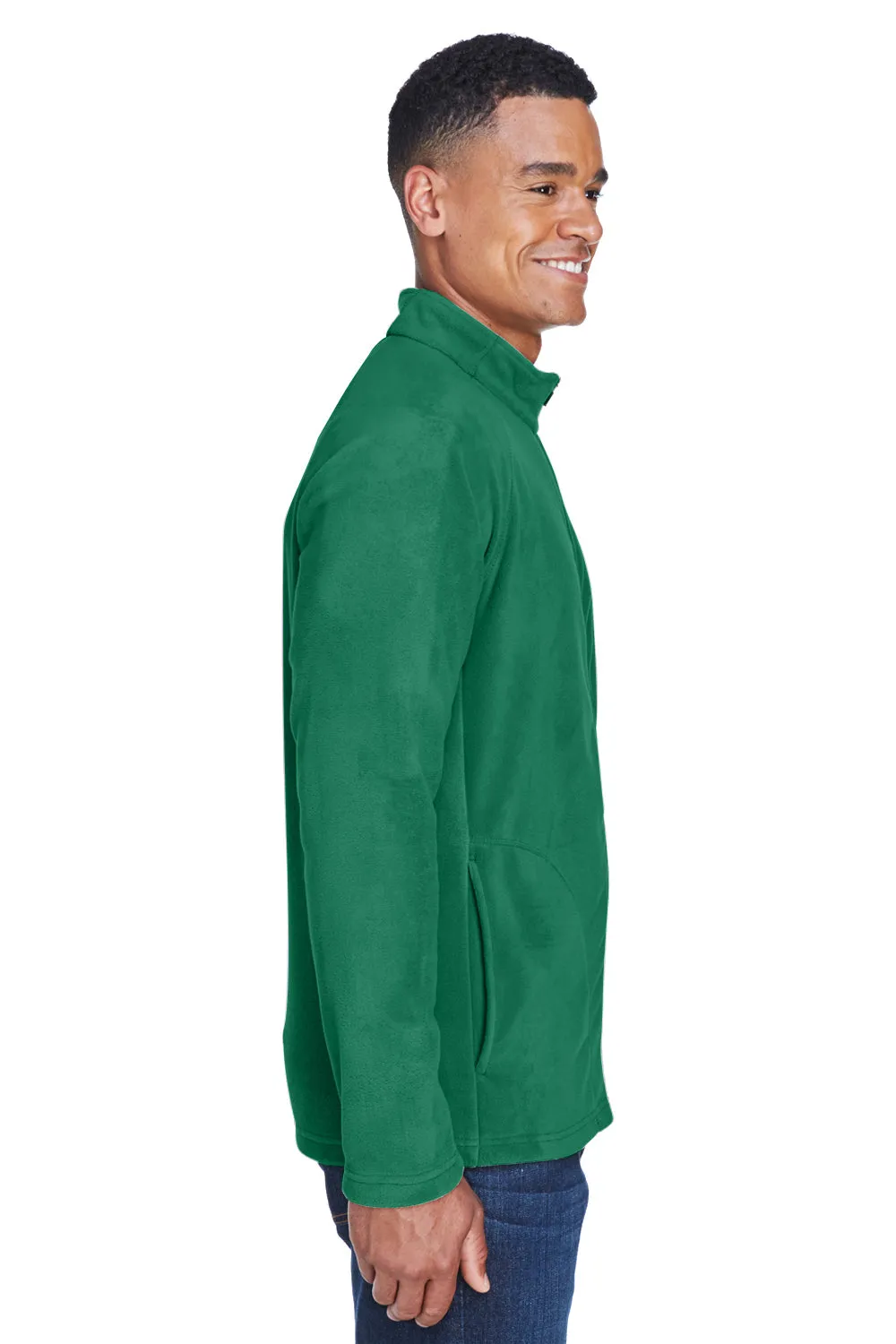 Team 365 Mens Campus Pill Resistant Microfleece Full Zip Jacket - Kelly Green