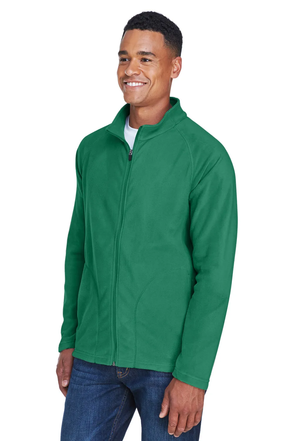 Team 365 Mens Campus Pill Resistant Microfleece Full Zip Jacket - Kelly Green