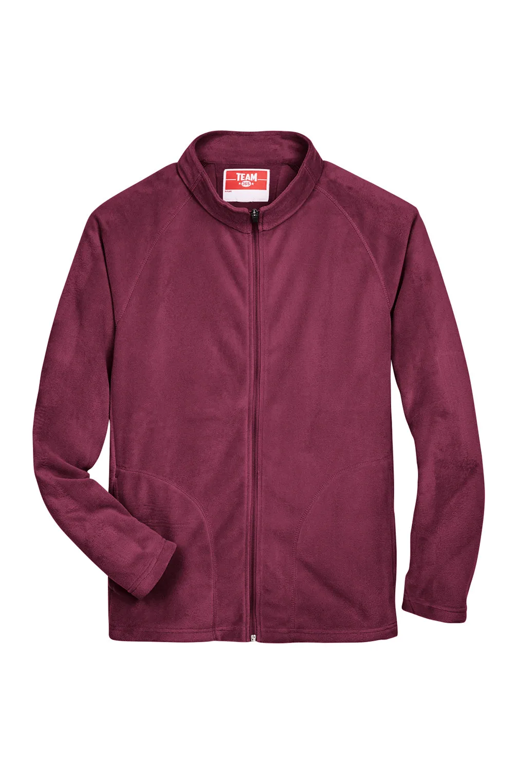 Team 365 Mens Campus Pill Resistant Microfleece Full Zip Jacket - Maroon