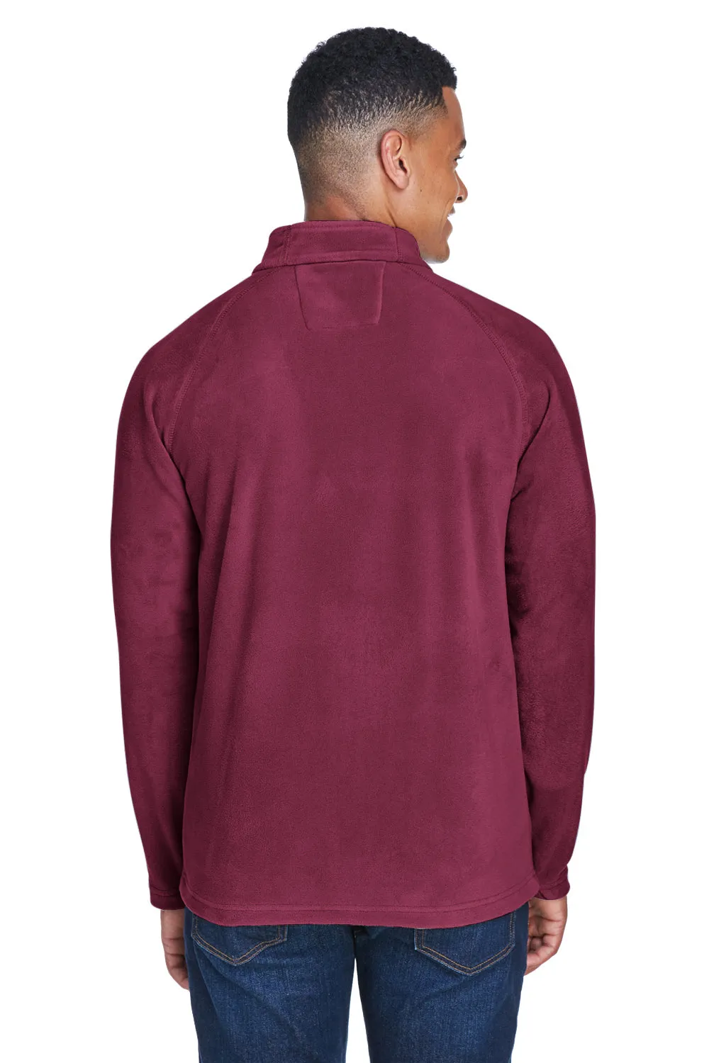 Team 365 Mens Campus Pill Resistant Microfleece Full Zip Jacket - Maroon
