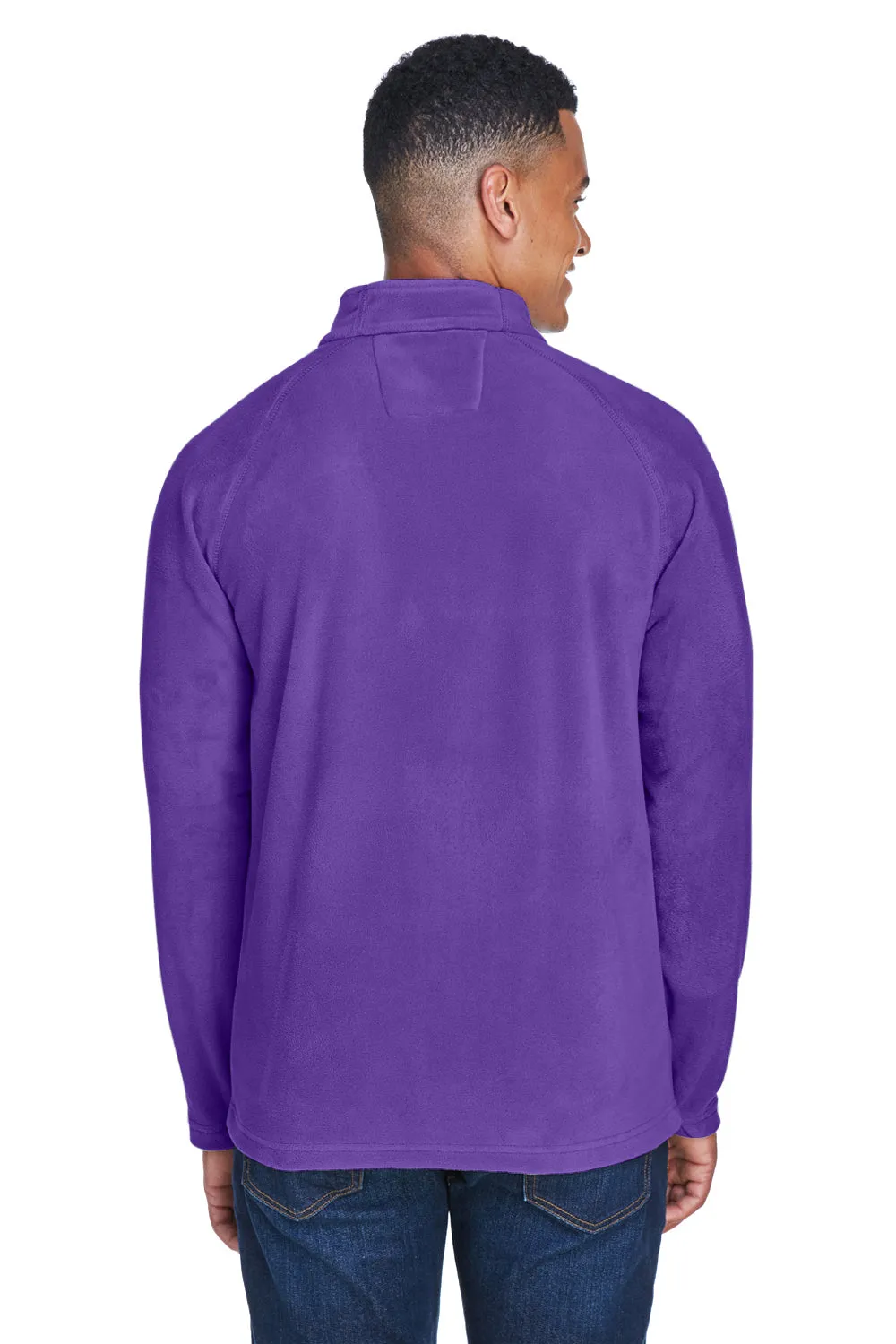 Team 365 Mens Campus Pill Resistant Microfleece Full Zip Jacket - Purple