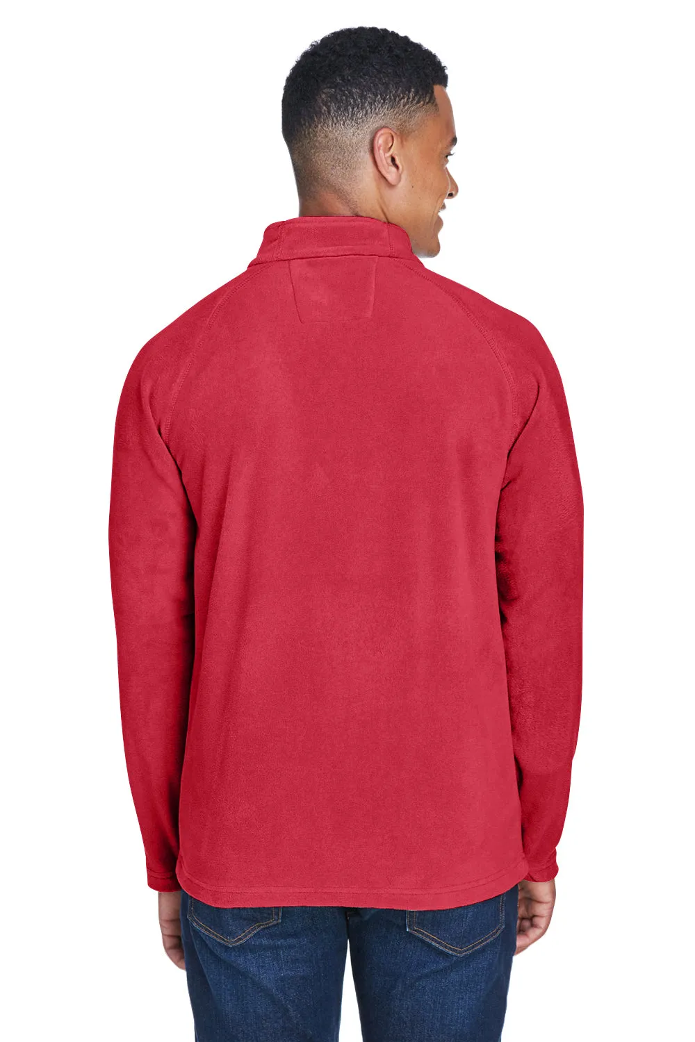 Team 365 Mens Campus Pill Resistant Microfleece Full Zip Jacket - Red