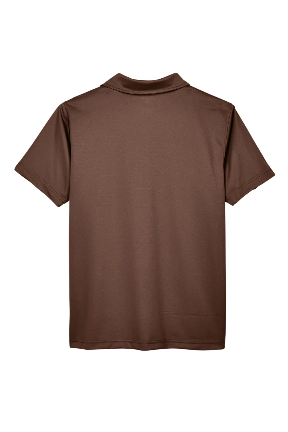Team 365 Mens Command Performance Moisture Wicking Short Sleeve Polo Shirt - Dark Brown
