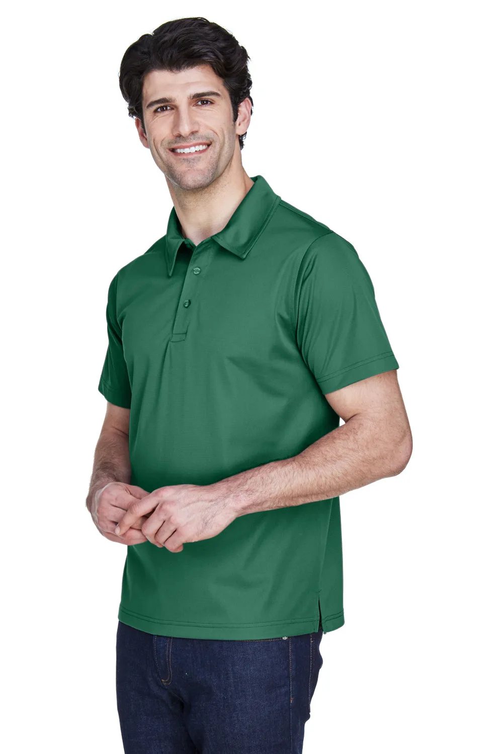 Team 365 Mens Command Performance Moisture Wicking Short Sleeve Polo Shirt - Dark Green