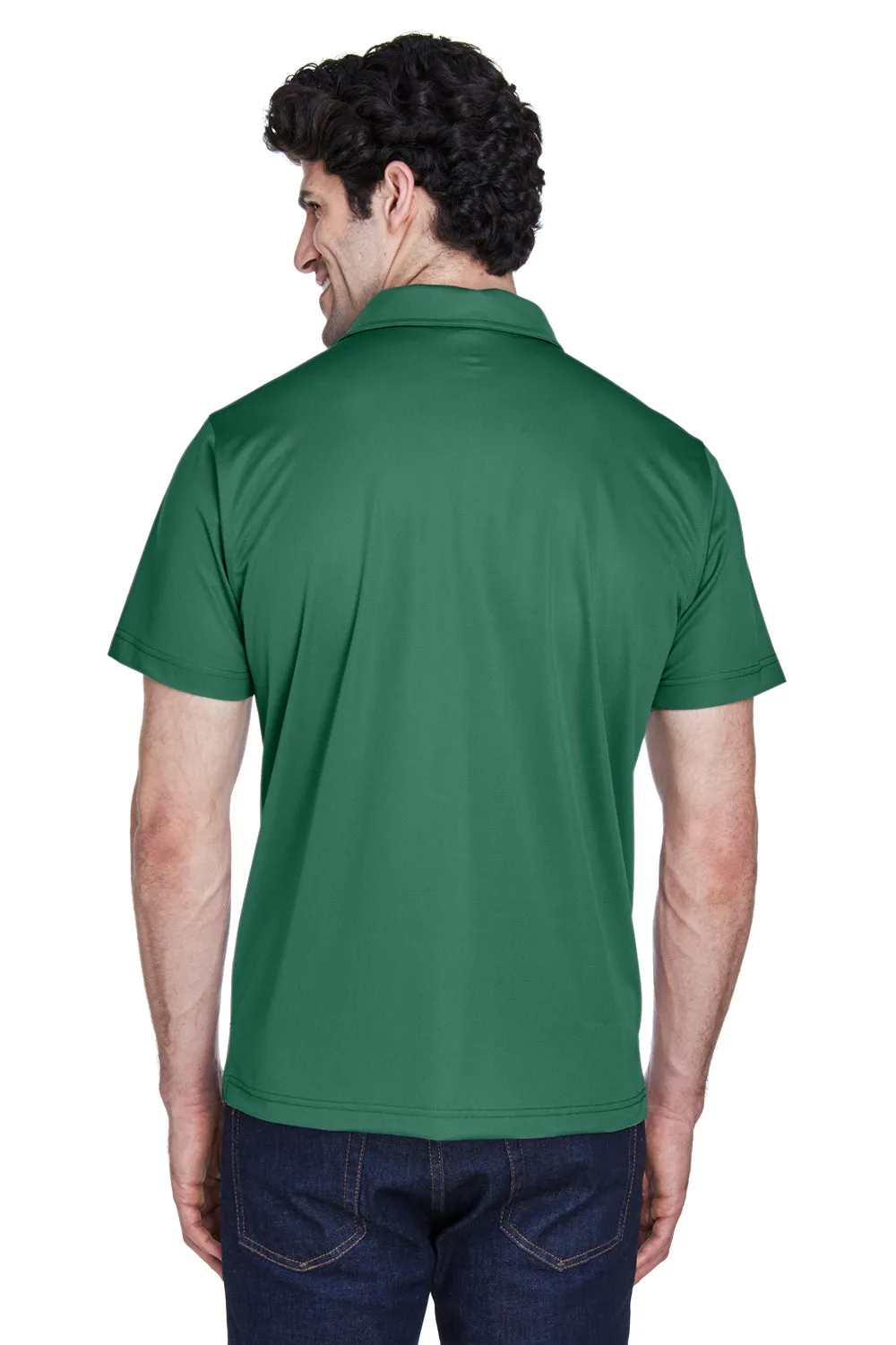 Team 365 Mens Command Performance Moisture Wicking Short Sleeve Polo Shirt - Dark Green