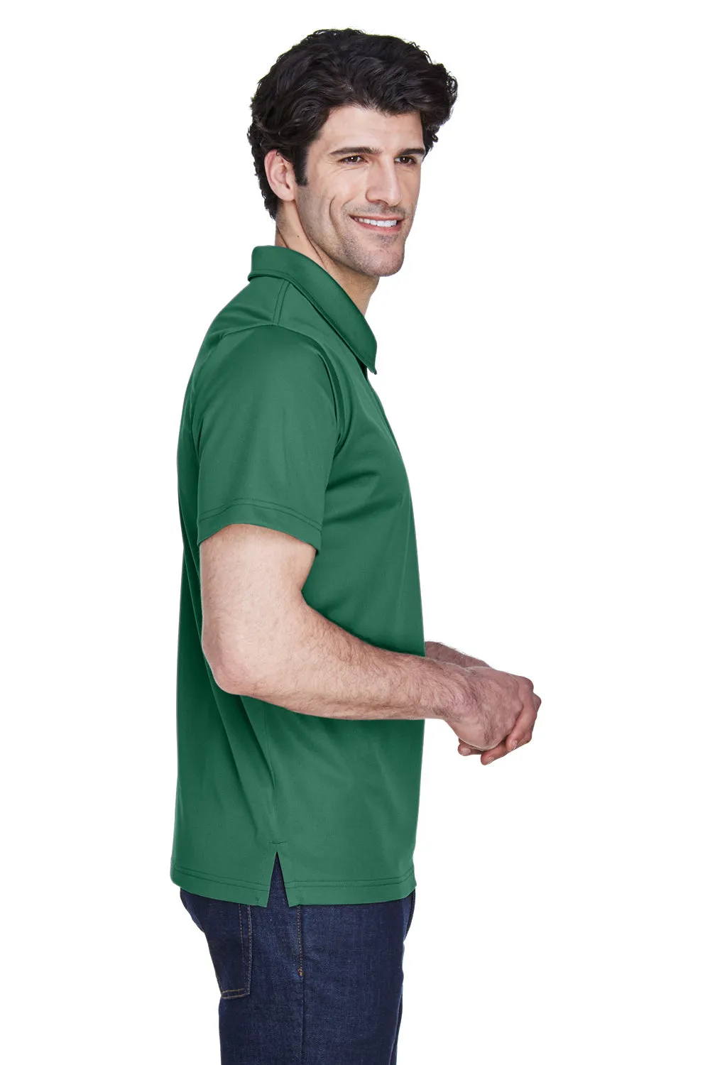 Team 365 Mens Command Performance Moisture Wicking Short Sleeve Polo Shirt - Dark Green