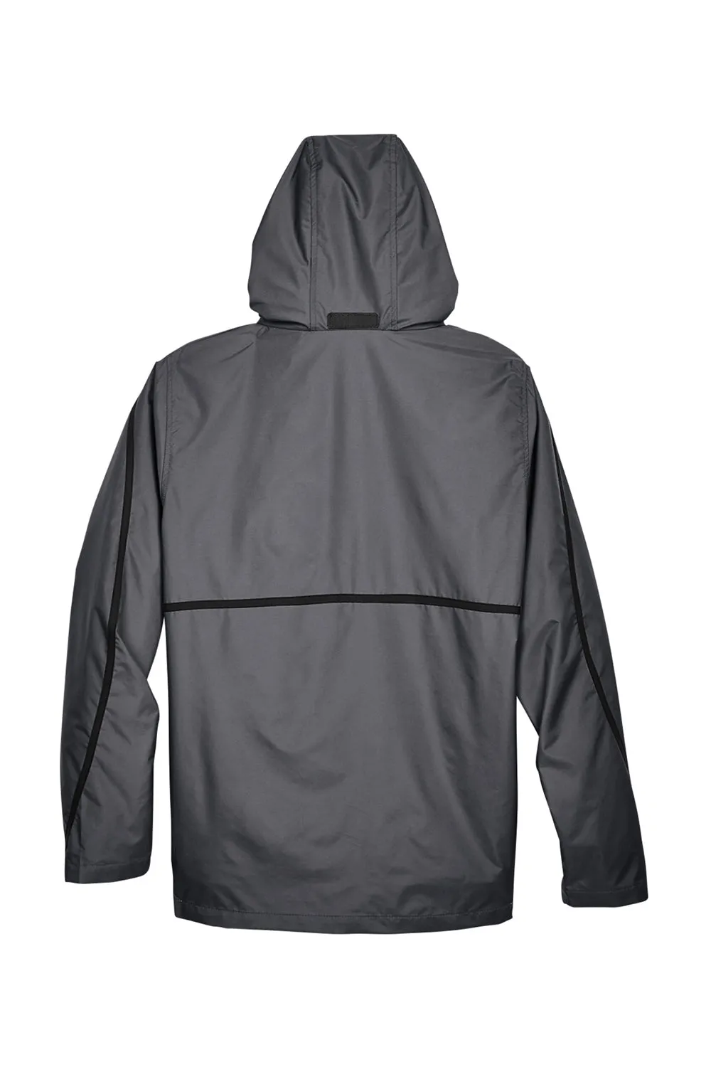 Team 365 Mens Conquest Wind & Water Resistant Full Zip Hooded Jacket - Graphite Grey