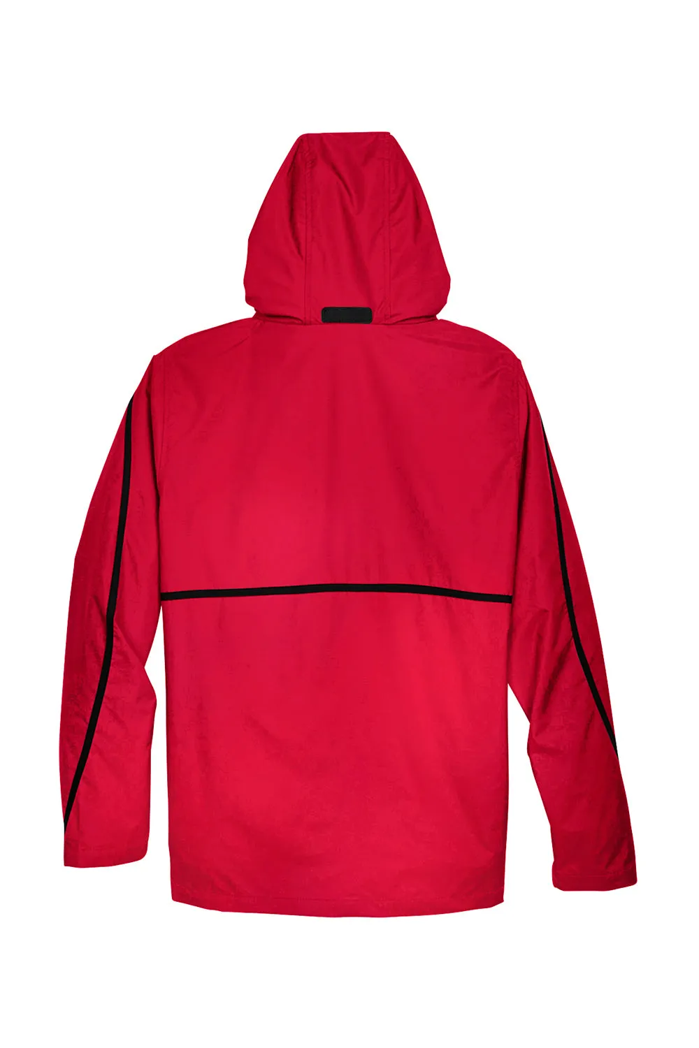 Team 365 Mens Conquest Wind & Water Resistant Full Zip Hooded Jacket - Red