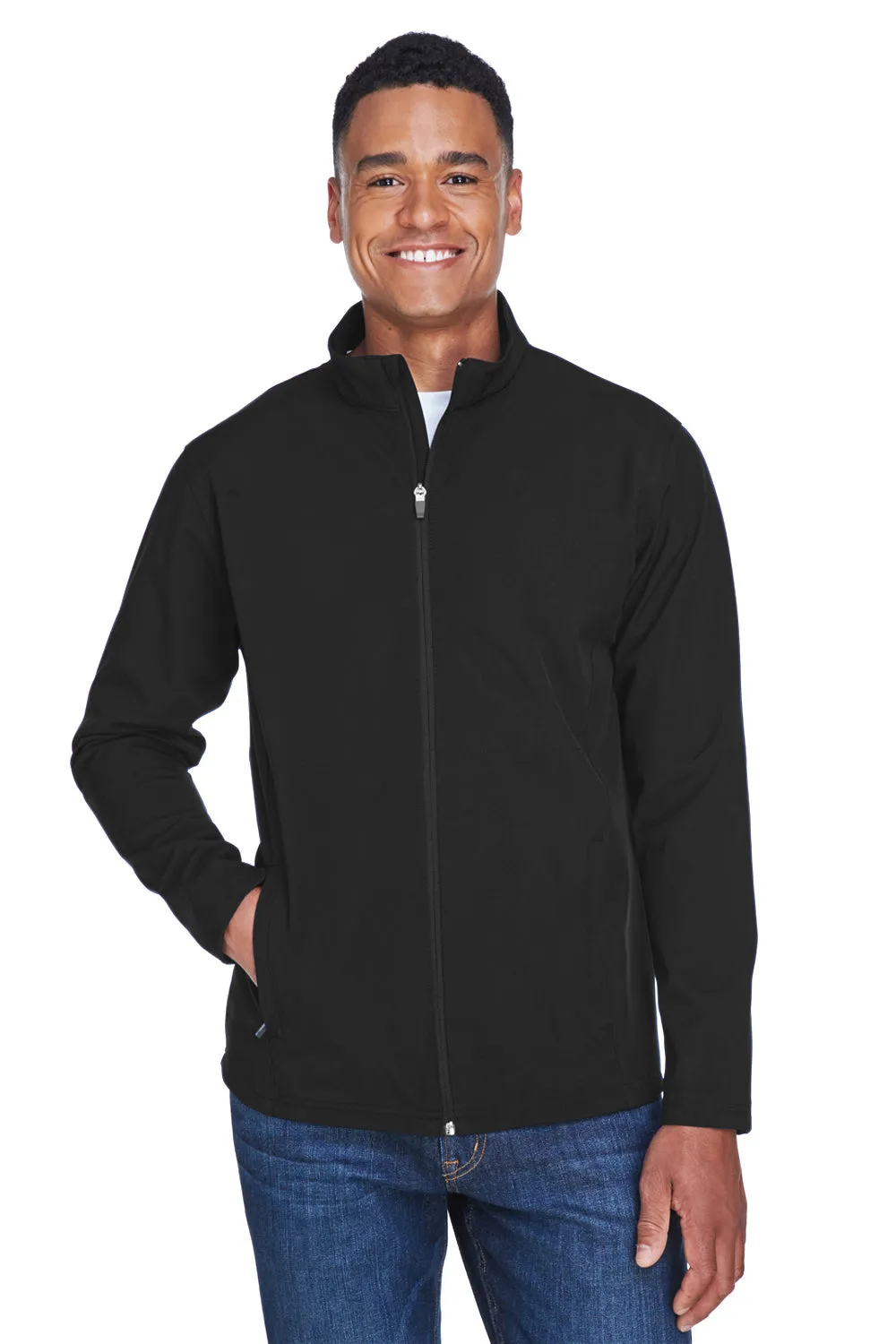 Team 365 Mens Leader Windproof & Waterproof Full Zip Jacket - Black
