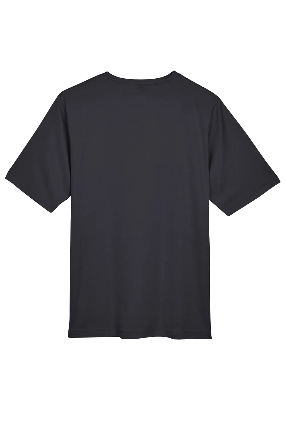 Team 365 Mens Sonic Performance Heather Moisture Wicking Short Sleeve Crewneck T-Shirt - Heather Black