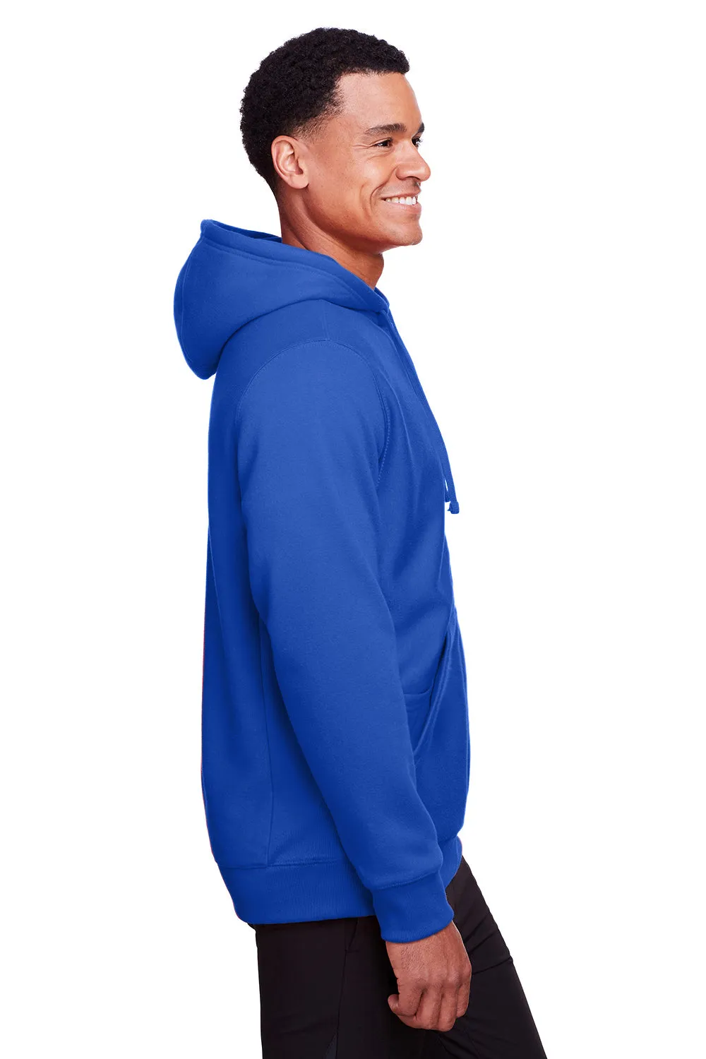Team 365 Mens Zone HydroSport Fleece Water Resistant Full Zip Hooded Sweatshirt Hoodie w/ Pockets - Royal Blue
