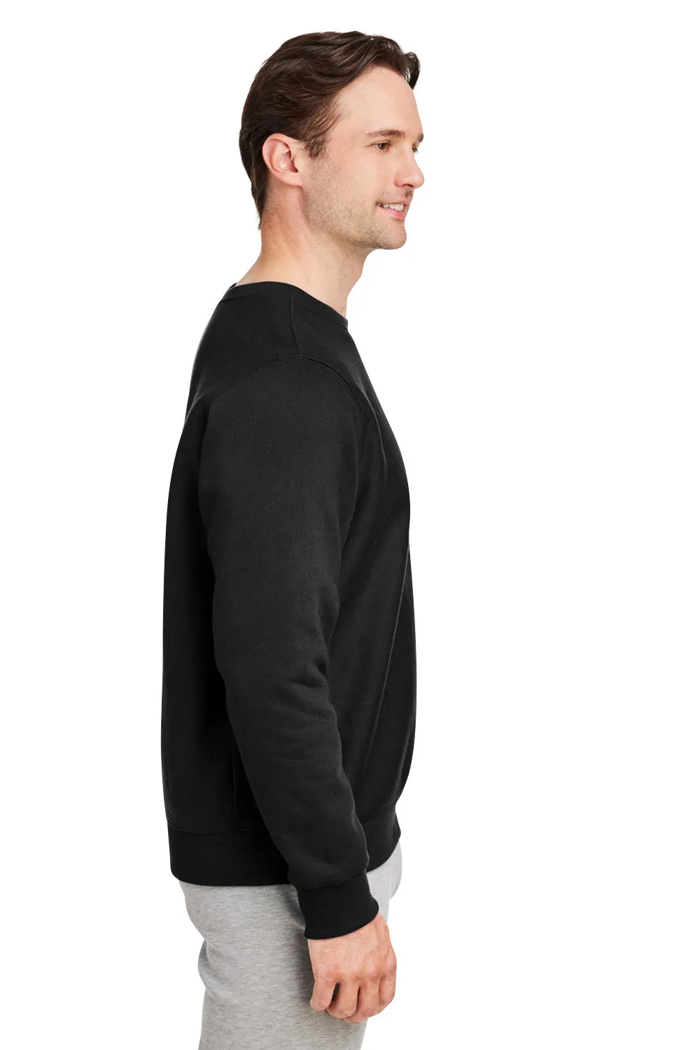 Team 365 Mens Zone HydroSport Water Resistant Crewneck Sweatshirt - Black