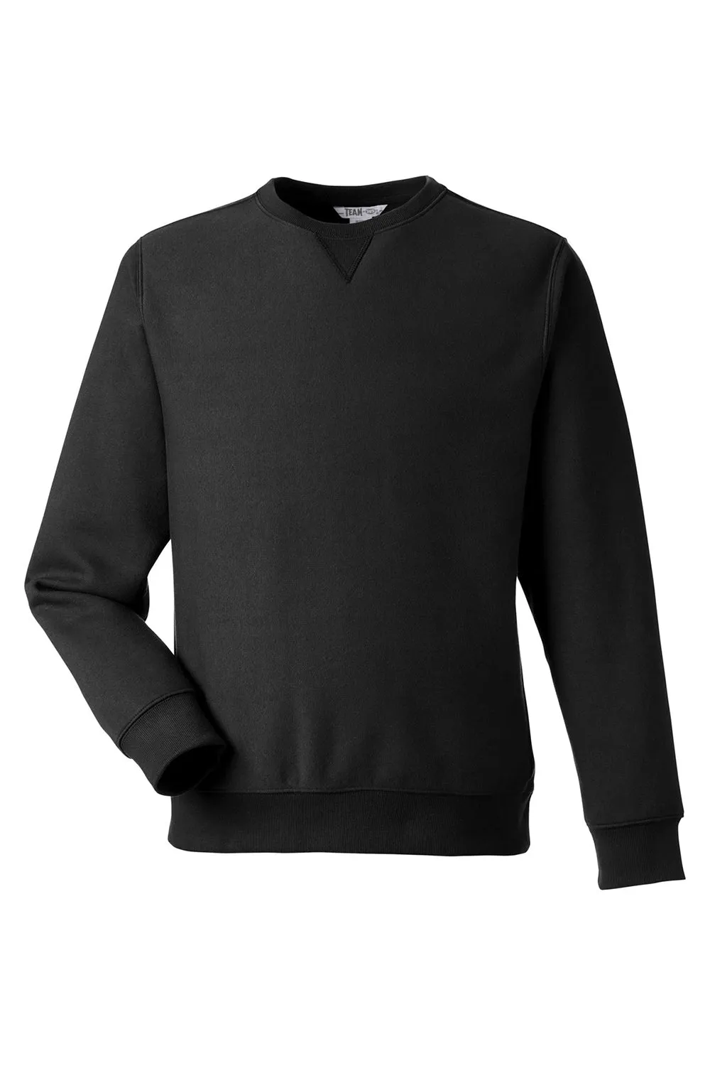 Team 365 Mens Zone HydroSport Water Resistant Crewneck Sweatshirt - Black