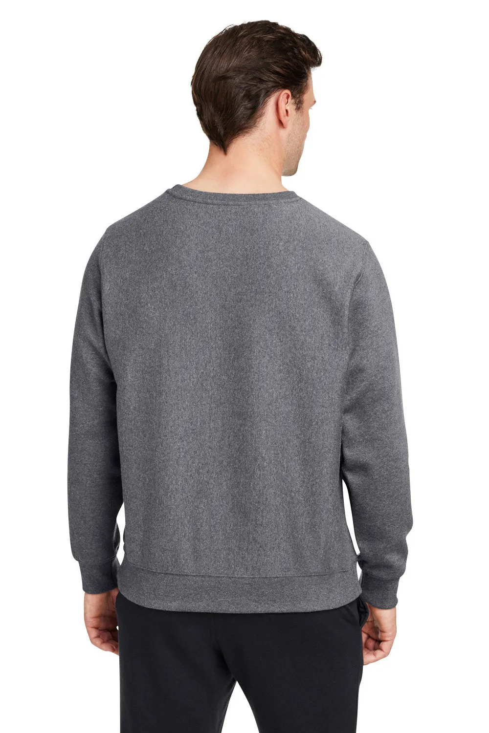 Team 365 Mens Zone HydroSport Water Resistant Crewneck Sweatshirt - Heather Dark Grey